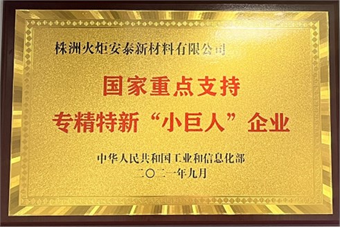 株洲918搏天堂成功入选国度级专精特新沉点“幼巨人”企业